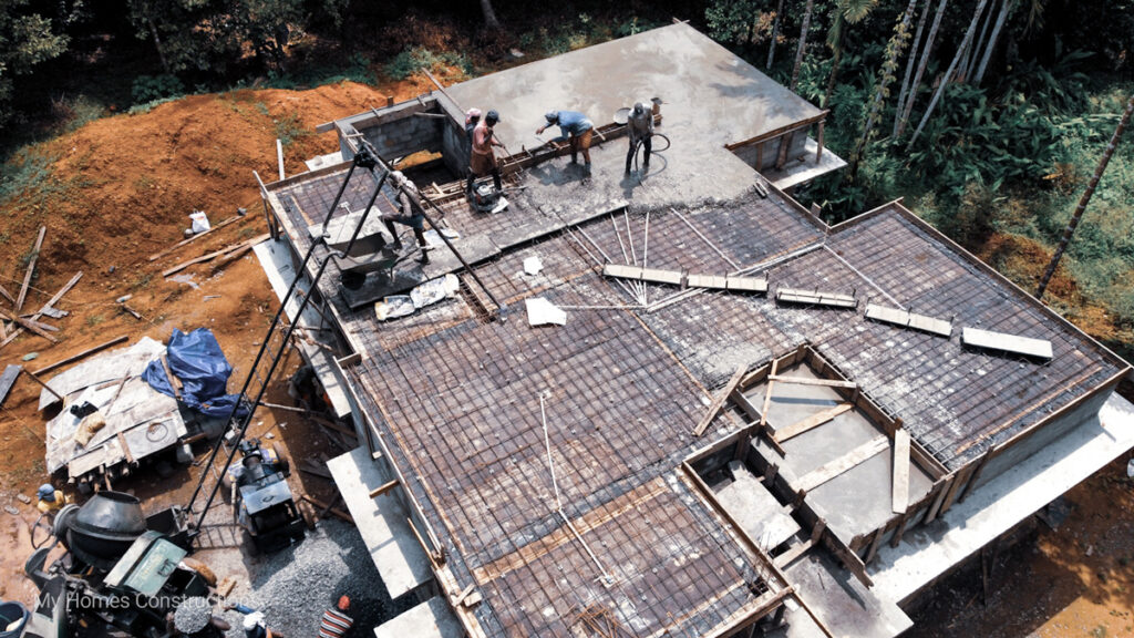 Roofing & Slab Work for Building
