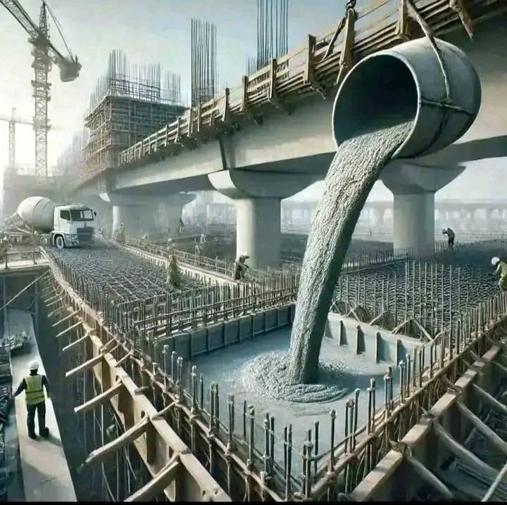 Cpncrete work and pouring in foundation this is RCC work