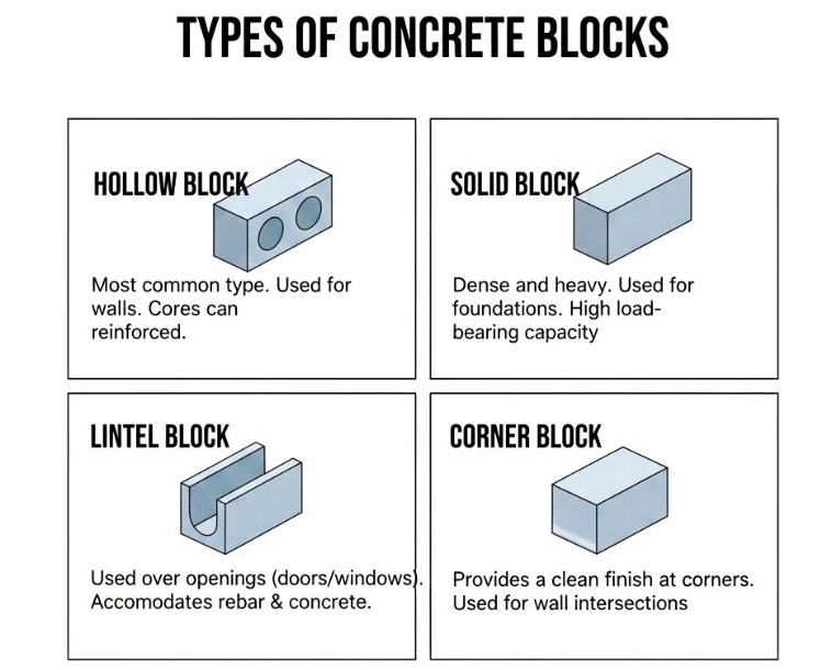 Types of Concrete Blocks