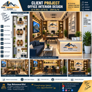 Small Office Interior Design: 12×22 ft Modern Office Layout & Execution Guide