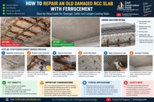 How to Repair an Old Damaged RCC Slab with Ferrocement | Step-by-Step Guide