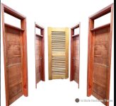 Flush doors are smooth-surface doors made from wood sheets and are cost-effective.