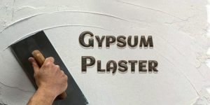 Gypsum plaster is used for smooth interior wall finishes