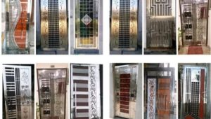 Steel doors are used for main entrances due to their strength and security.